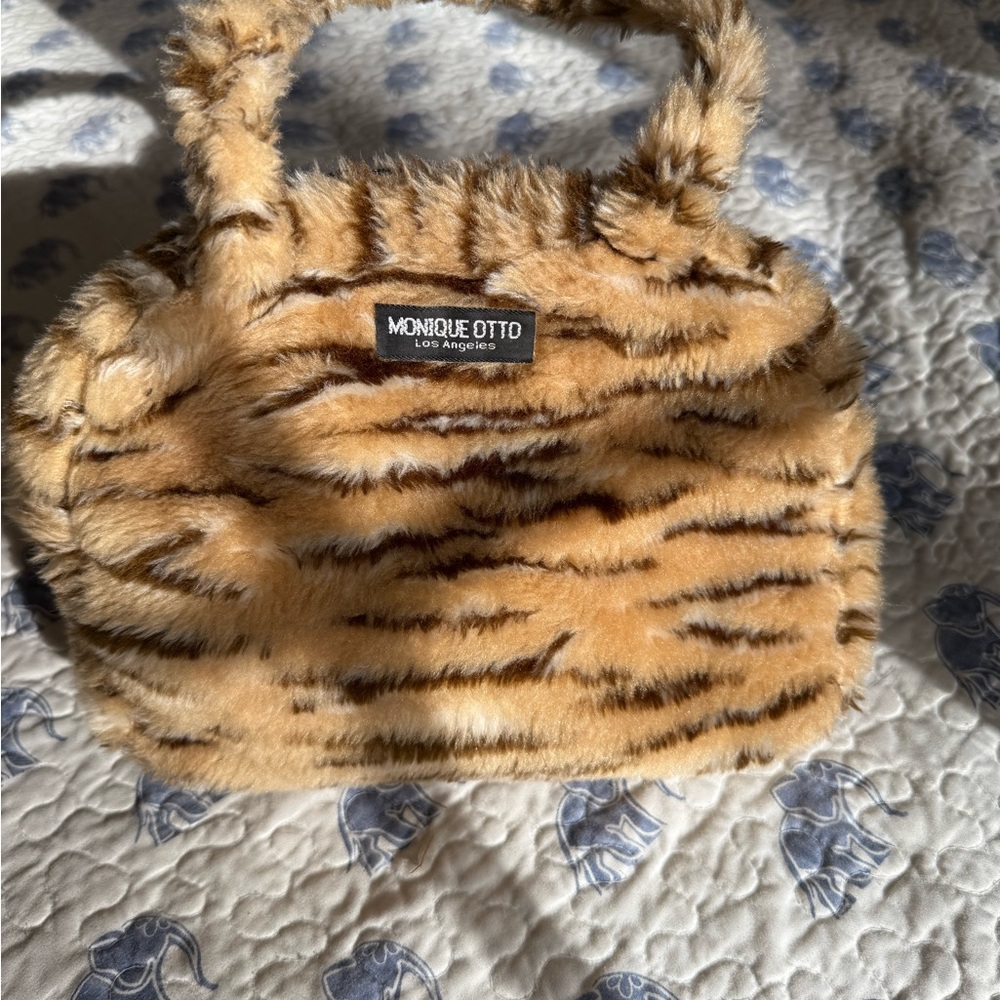 Monique Otto Faux Fur Tiger Print Handbag